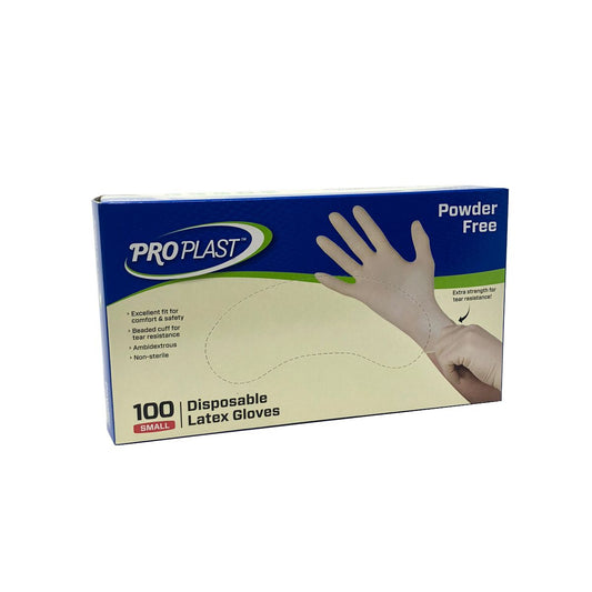 Proplast Latex Gloves Powder Free - Small  (#00454)