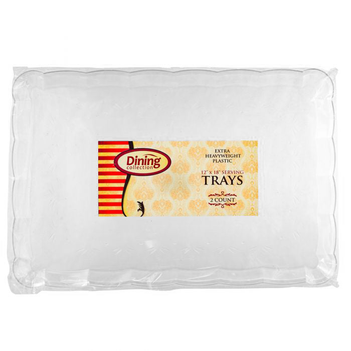 Dining Collection 12" x 18" Serving Tray - Extra Heavyweight - Clear (#02279)