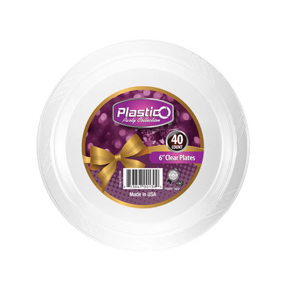 Plastico Clear - 6" Dessert Plates (#05225B)