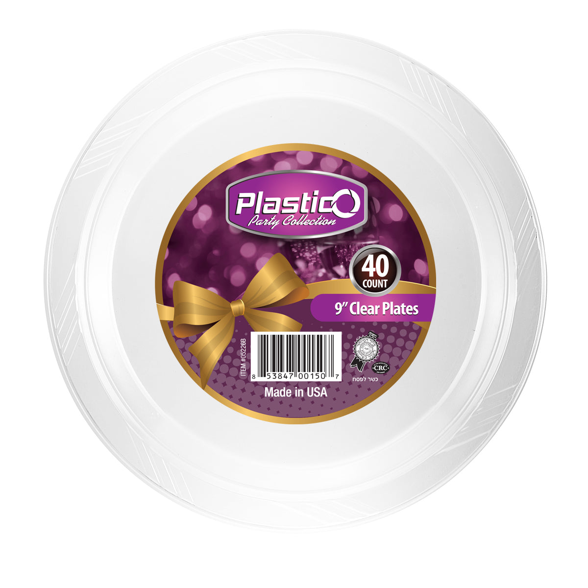 Plastico Clear - 9" Dinner Plates (#05226B)