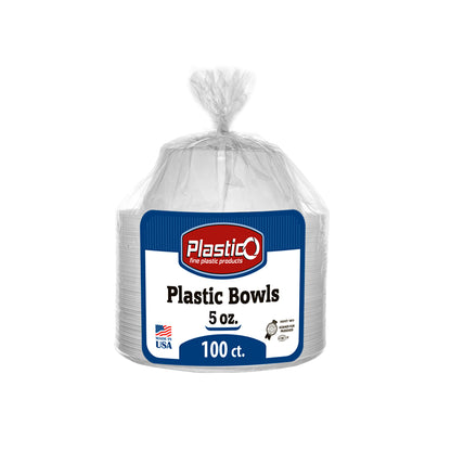 Plastico White - 5 oz. Dessert Bowls (#05230)