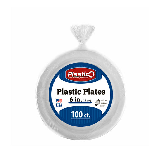 Plastico White - 6" Dessert Plates (#05235)