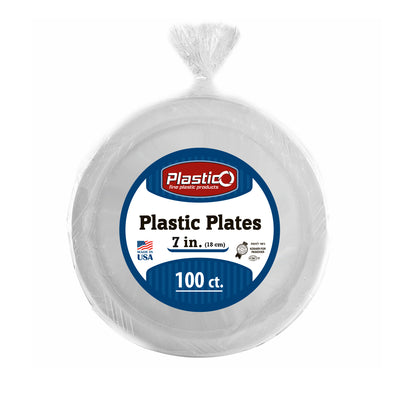 Plastico White - 7" Salad Plates (#05237)