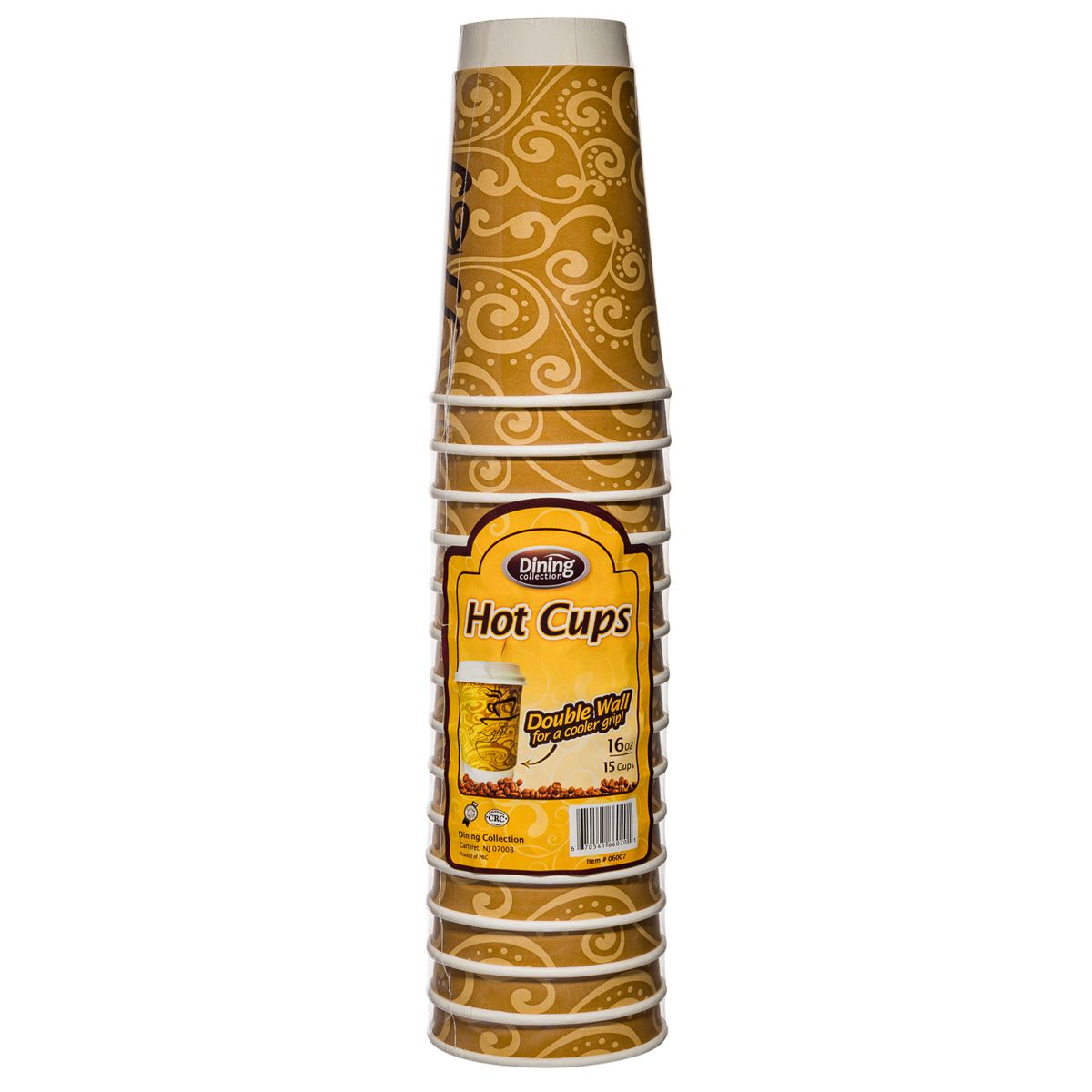 Double Wall Paper Coffee Cups - 16 oz.  (#06007)