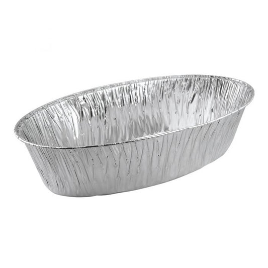 Pandora Aluminum 5 lb. Large Oval Pan - 200 ct. (#06290P)