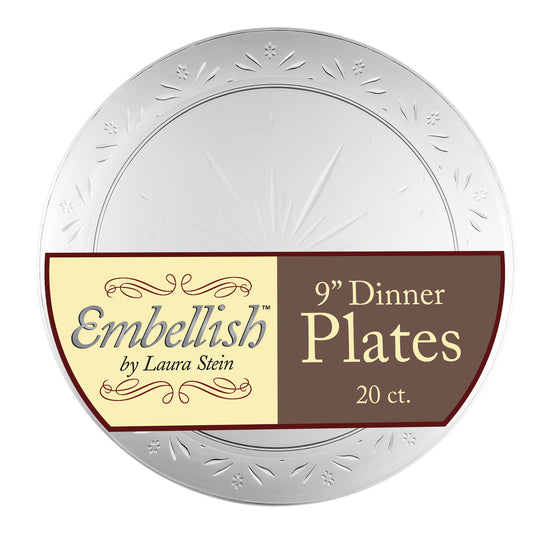 Embellish Clear - 9" Dinner Plates - (#06709)