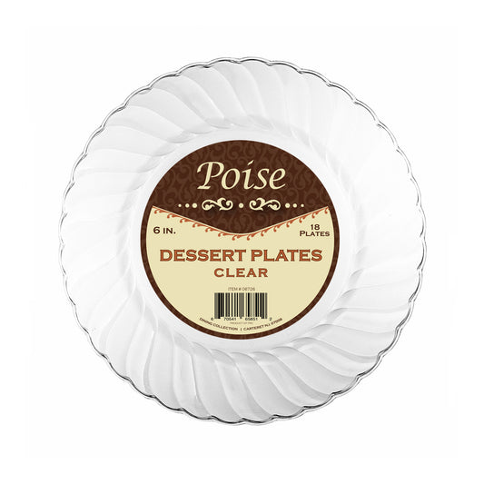 Poise Clear - 6" Dessert Plates (#06726)