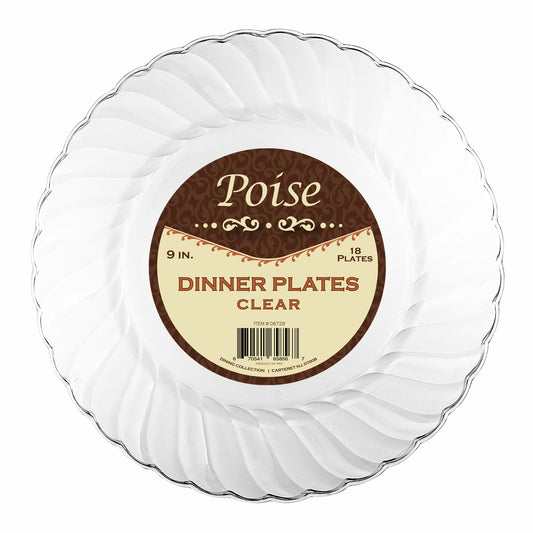 Poise Clear - 9" Dinner Plates (#06729)