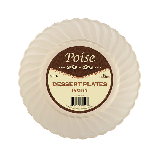 Poise Ivory - 6" Dessert Plates (#06736)