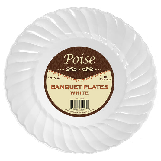 Poise White - 10.25" Dinner Plates (#06795)