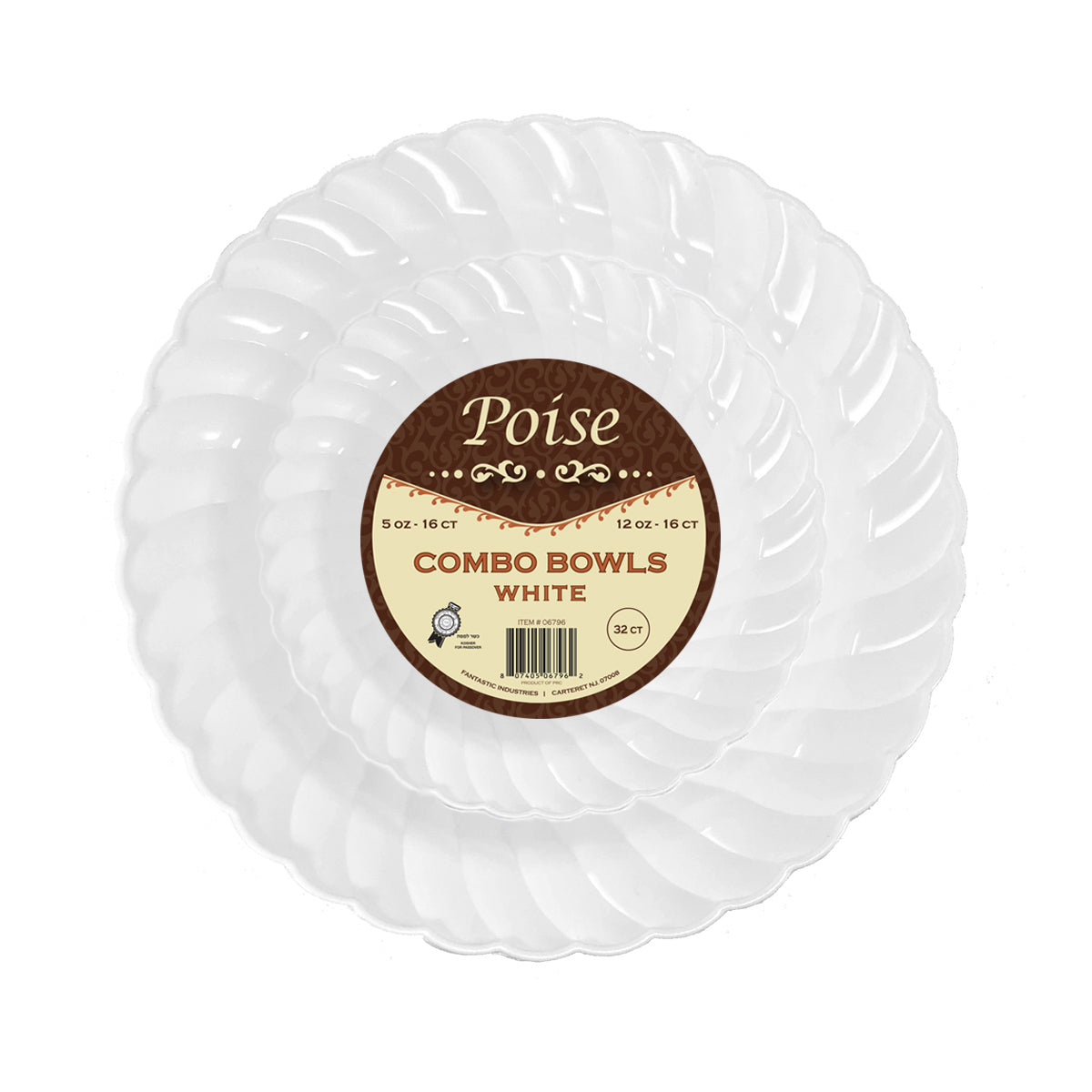 Poise White Combo Pack - 5 oz. & 12 oz. Bowls (#06796)