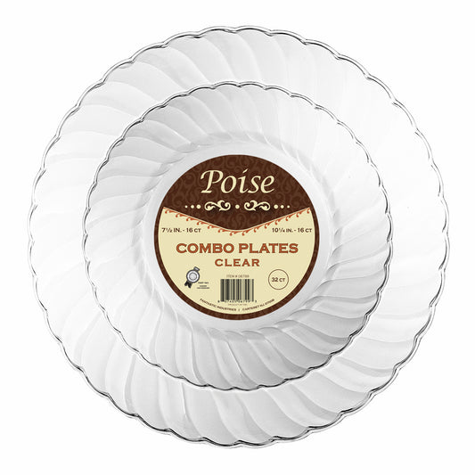 Poise Clear Combo Pack - 7.5" & 10.25" Plates (#06799)