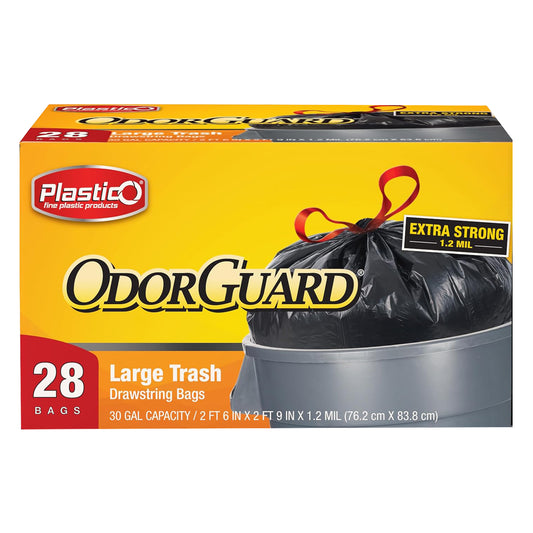 Plastico OdorGuard Large Trash Bags 30 Gallon - Black (#06835)