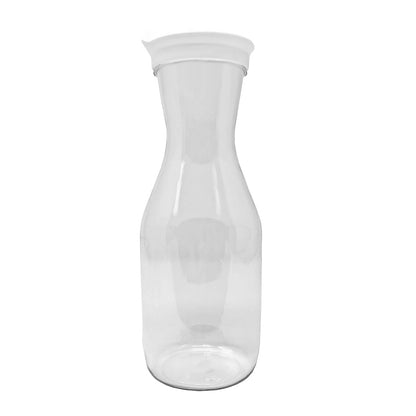 36oz. Clear Plastic Carafe Jar w/Lid (#06866)