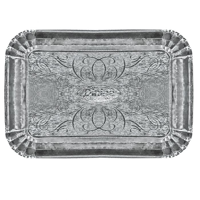 Copy of 9" x 13" Paper Serving Tray - Silver (#06881)