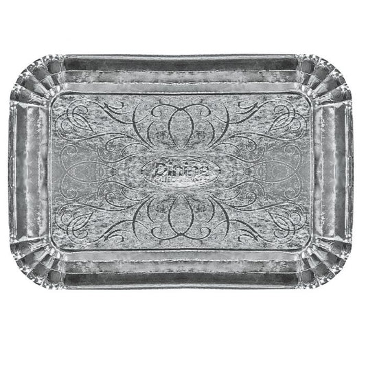 Copy of 9" x 13" Paper Serving Tray - Silver (#06881)