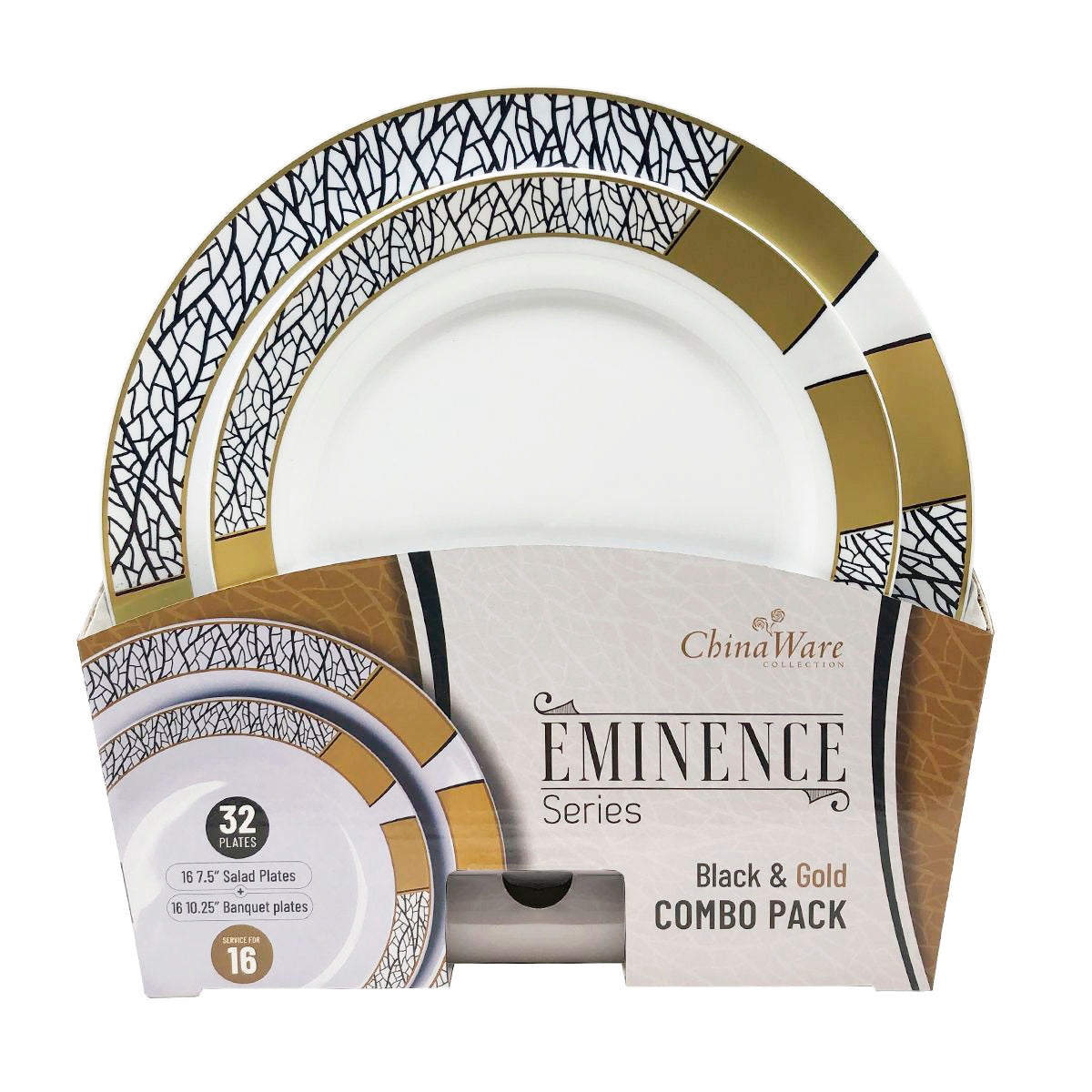 ChinaWare Eminence Series Combo Pack - 7.5" & 10.25" Plates (#07975)