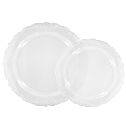 VintageWare Clear Combo Pack - 7.5" & 10.25" Plates (#07977)