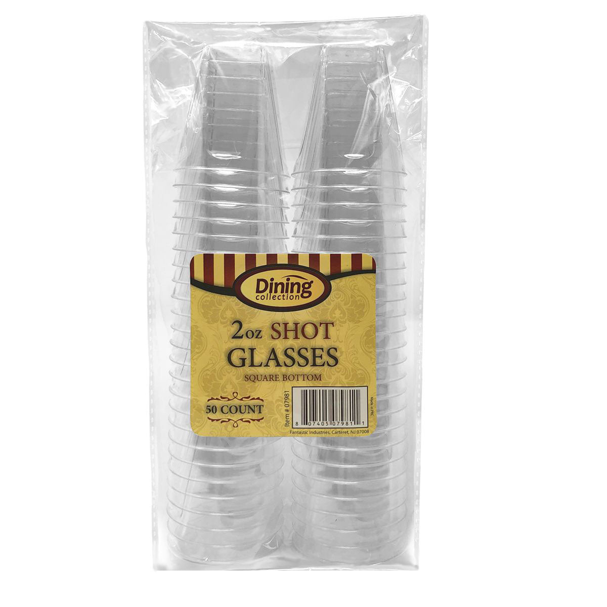 2 oz. Shot Glasses (Square Bottom) - Clear (#07981)