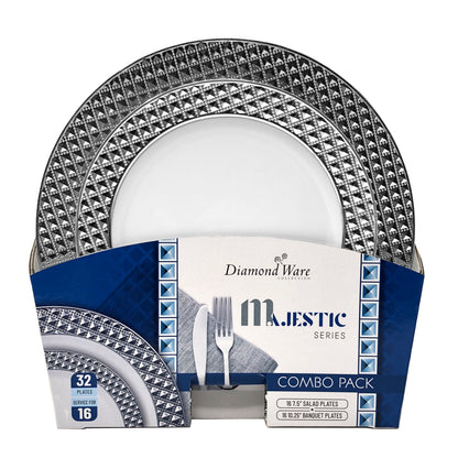 Diamondware Majestic Series Combo Pack - 7.5" & 10.25" Plates (#07991)