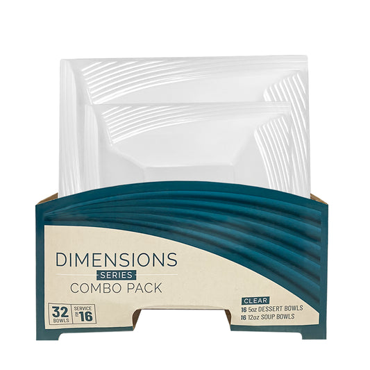 Dimensions Clear Combo Pack - 5 oz. & 12 oz. Bowls (#08626)