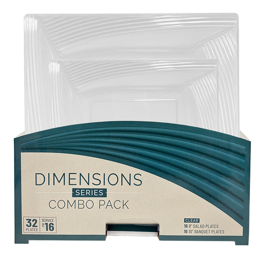 Dimensions Clear Combo Pack - 8" & 10" Plates (#08627)