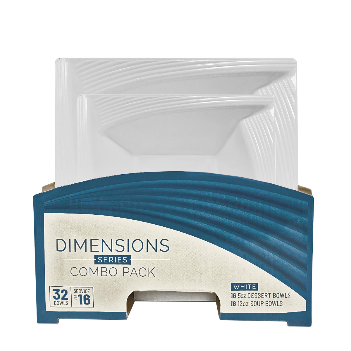 Dimensions White Combo Pack - 5 oz. & 12 oz. Bowls (#08628)