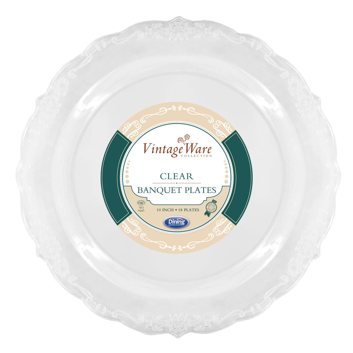 VintageWare Clear - 10" Banquet Plates (#08655)