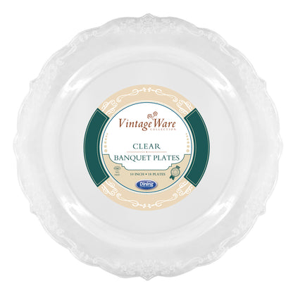 VintageWare Clear - 10" Banquet Plates (#08655)