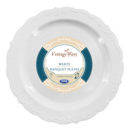 VintageWare White - 10" Banquet Plates (#08665)