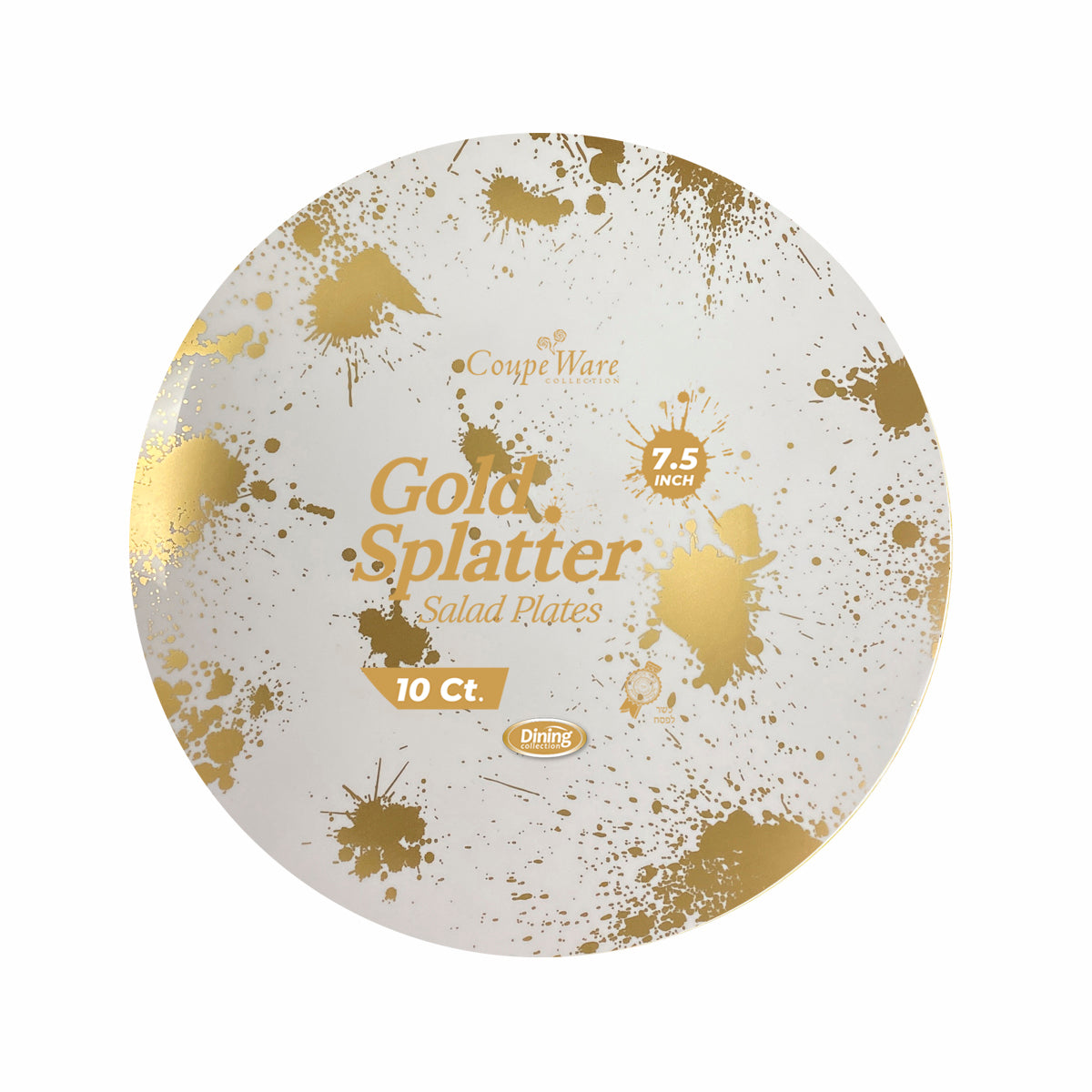 CoupeWare Gold Splatter 7.5" Salad Plates (#08693)