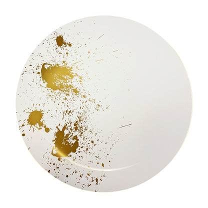 CoupeWare Gold Splatter 9" Dinner Plates (#08694)