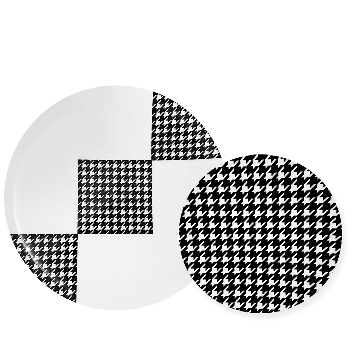 CoupeWare Houndstooth Combo Pack - 7.5" & 10.25" Plates (#08727)