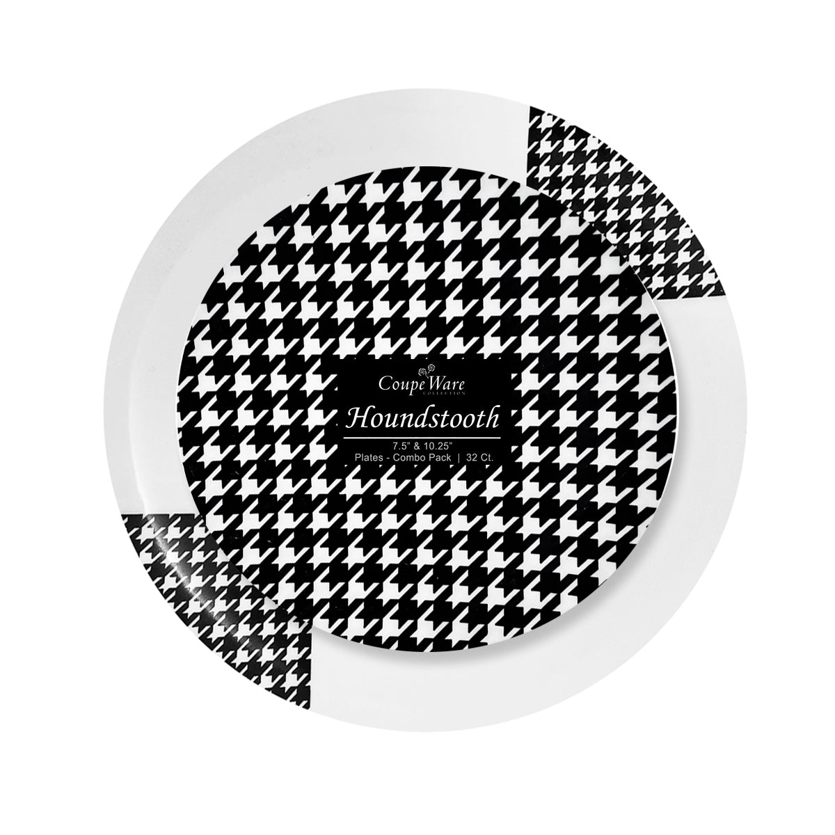 CoupeWare Houndstooth Combo Pack - 7.5" & 10.25" Plates (#08727)