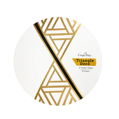 CoupeWare Triangle Deco 9" Dinner Plates (#08734)