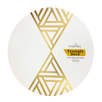 CoupeWare Triangle Deco 10.25" Banquet Plates (#08735)