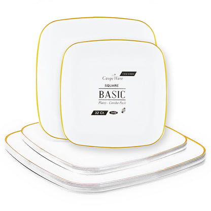 CoupeWare Basic Square Combo Pack  - 7.25" & 10" Plates (#08777)