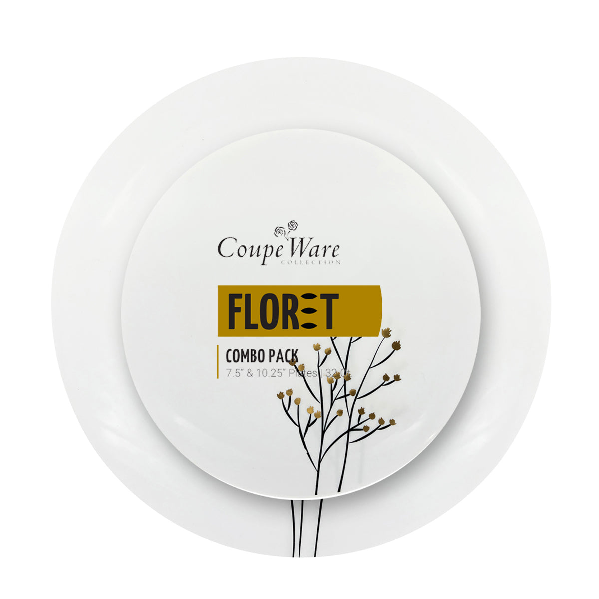 CoupeWare Floret Combo Pack - 7.5" & 10.25" Plates (#08790)