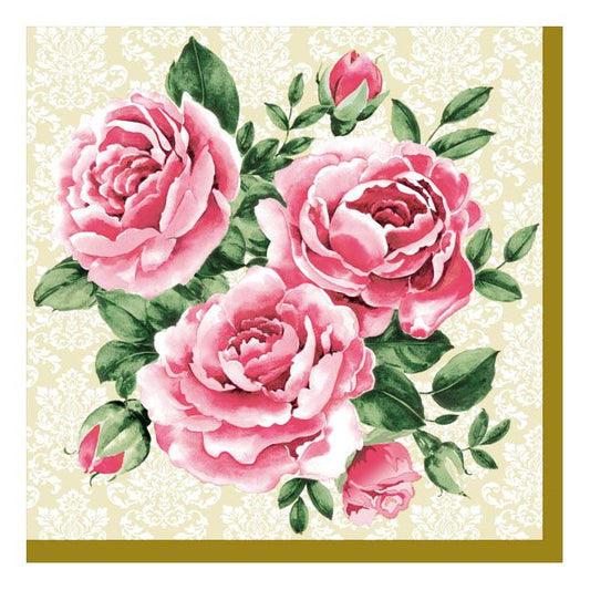 Dining Collection Lunch Napkins - Trio of Roses (#24006)