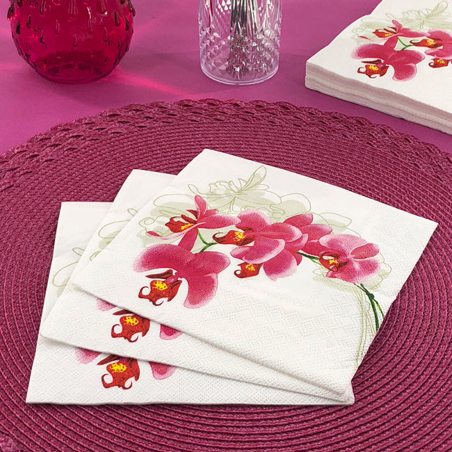 Dining Collection Lunch Napkins - Orchid Stem (#24007)