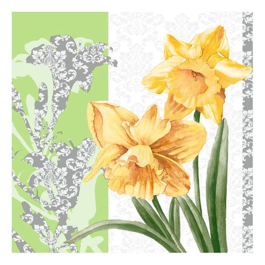 Dining Collection Lunch Napkins - Golden Blooms (#24018)