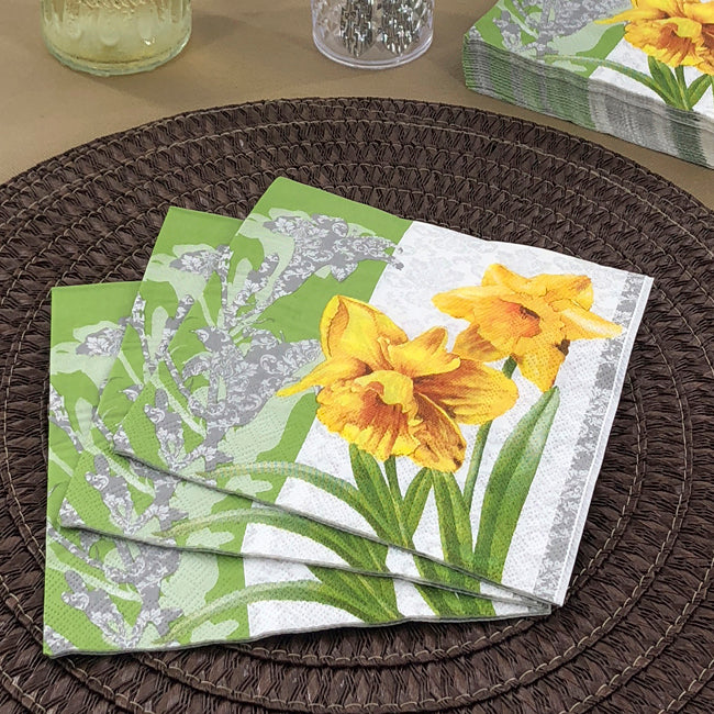 Dining Collection Lunch Napkins - Golden Blooms (#24018)