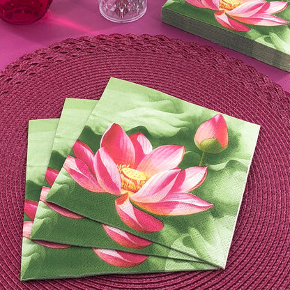 Dining Collection Lunch Napkins - Pink Lotus (#24023)