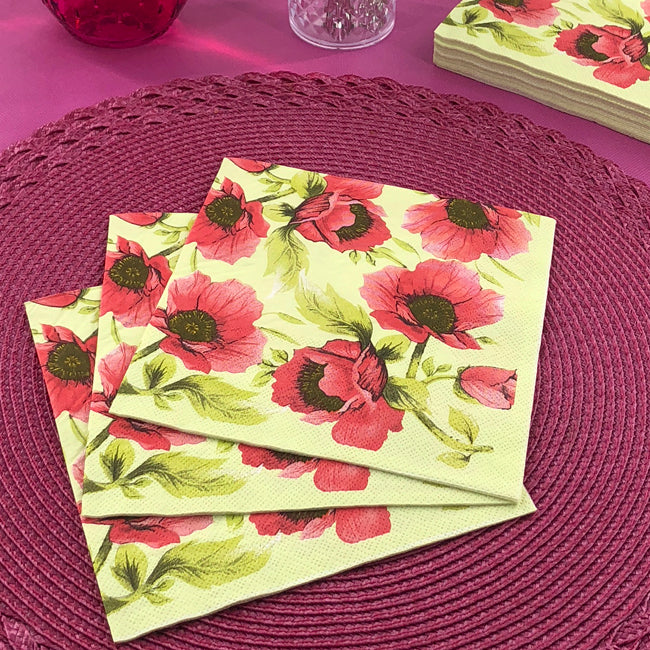 Dining Collection Lunch Napkins - Merry in Red (#24026)