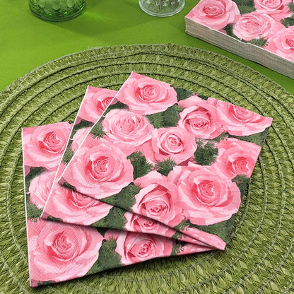 Dining Collection Lunch Napkins - Pink Rose Glory (#24030)