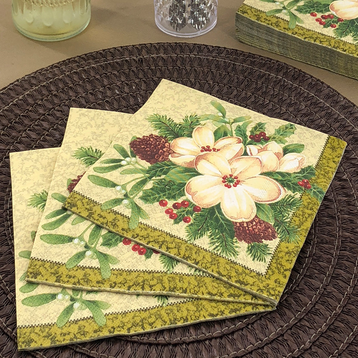 Dining Collection Lunch Napkins - Time for Cheer (#24035)