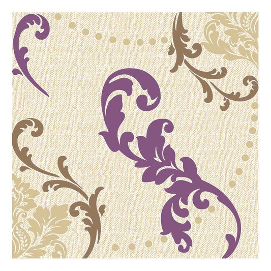 Dining Collection Lunch Napkins - Amethyst Fleur-de-lis (#24100)