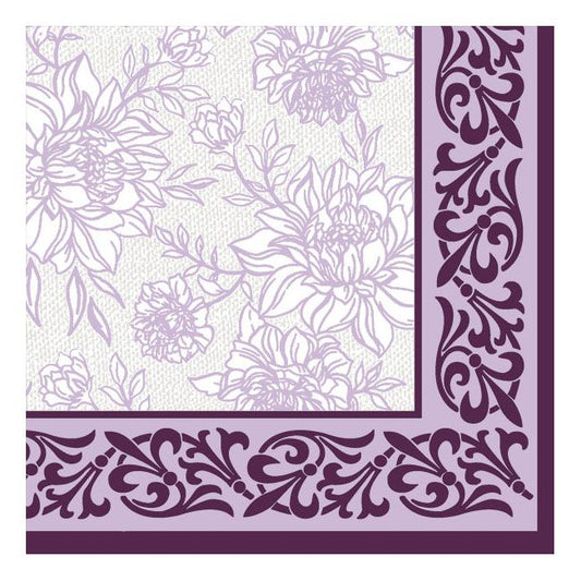 Dining Collection Lunch Napkins - Purple Petal Pride (#24102)