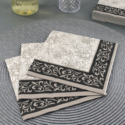 Dining Collection Lunch Napkins - Grey Petal Pride (#24103)