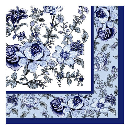 Dining Collection Lunch Napkins - Blue Bountiful Blossoms (#24105)